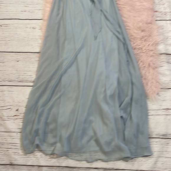NWT Jenny Packham Ruffle Cold Shoulder Maxi Dress Mist JP1033 - Picture 5 of 10